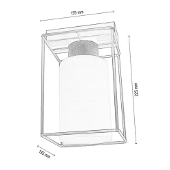Lampa sufitowa czarno-biała GRETTER