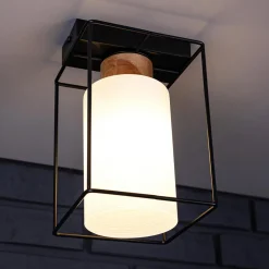 Lampa sufitowa czarno-biała GRETTER