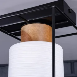 Lampa sufitowa czarno-biała GRETTER