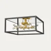 Lampa sufitowa czarno-złota SPRING