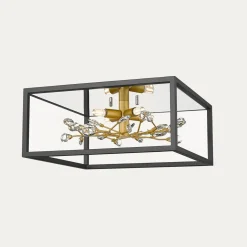 Lampa sufitowa czarno-złota SPRING