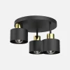 Lampa sufitowa czarno-złota PARKLA DREK III
