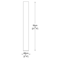 Lampa sufitowa długa tuba biało-złota LOYA 55 cm