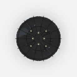 Lampa sufitowa dymione szkło czarna NIRA φ43 cm