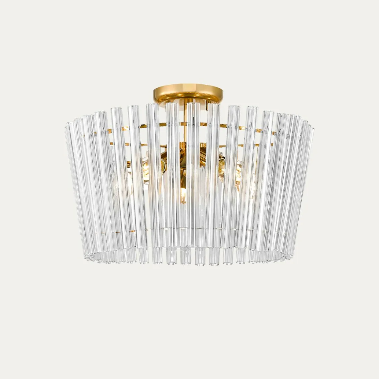 Lampa sufitowa glamour złota BACH 41 cm