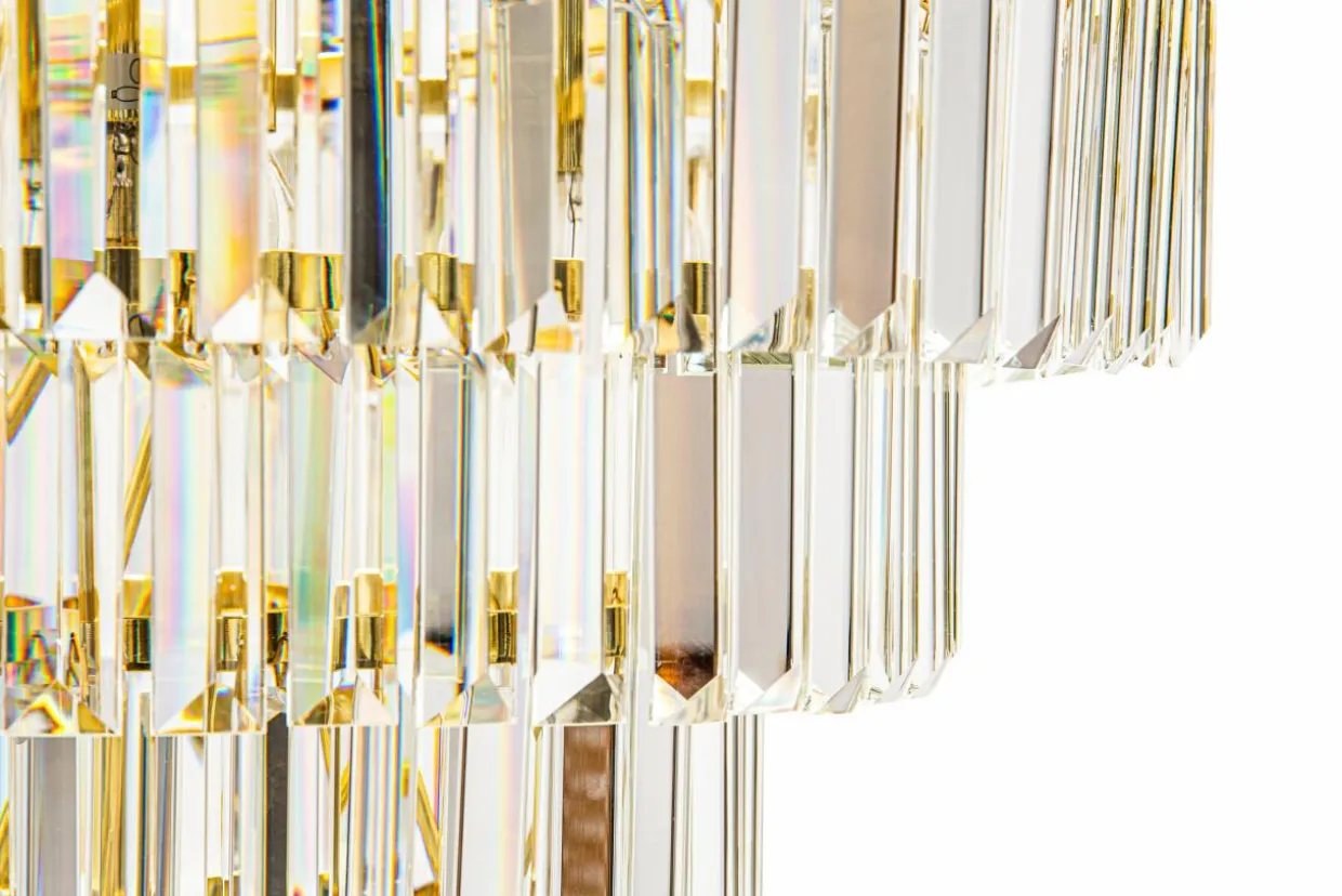Lampa sufitowa glamour złota AMEDEO 50 cm
