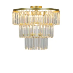 Lampa sufitowa glamour złota TIFANNY