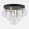 Lampa sufitowa kule czarno-złota NILOS 5