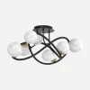 Lampa sufitowa kule czarno-złota NISYRO 8