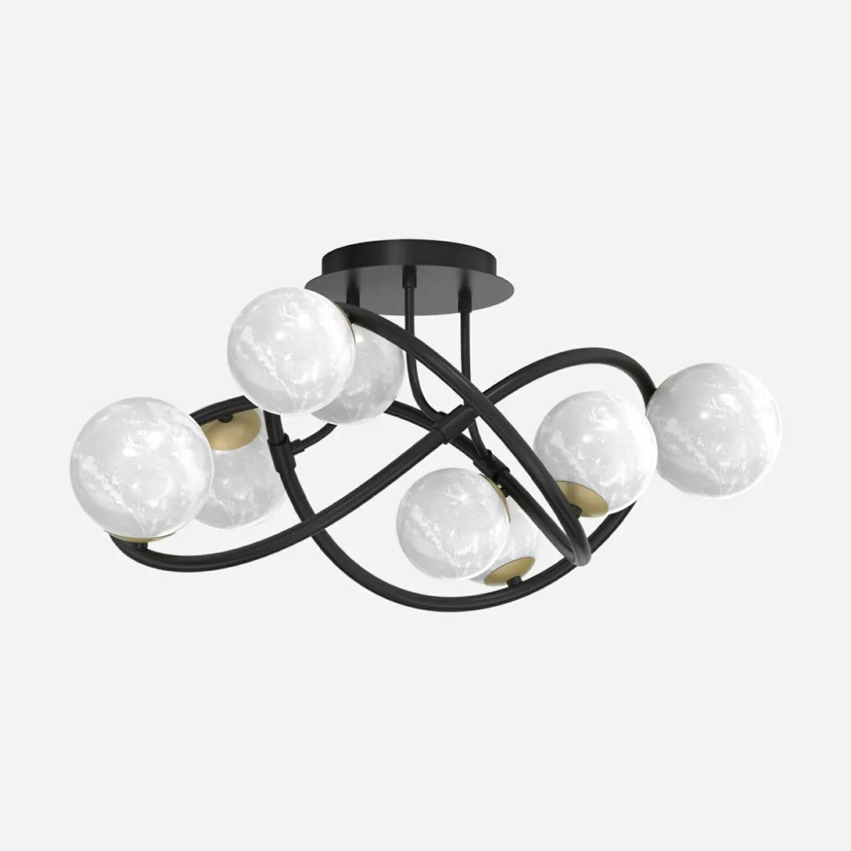 Lampa sufitowa kule czarno-złota NISYRO 8