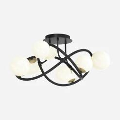 Lampa sufitowa kule czarno-złota NISYRO 8