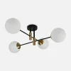 Lampa sufitowa kule czarno-złota DORADO 4