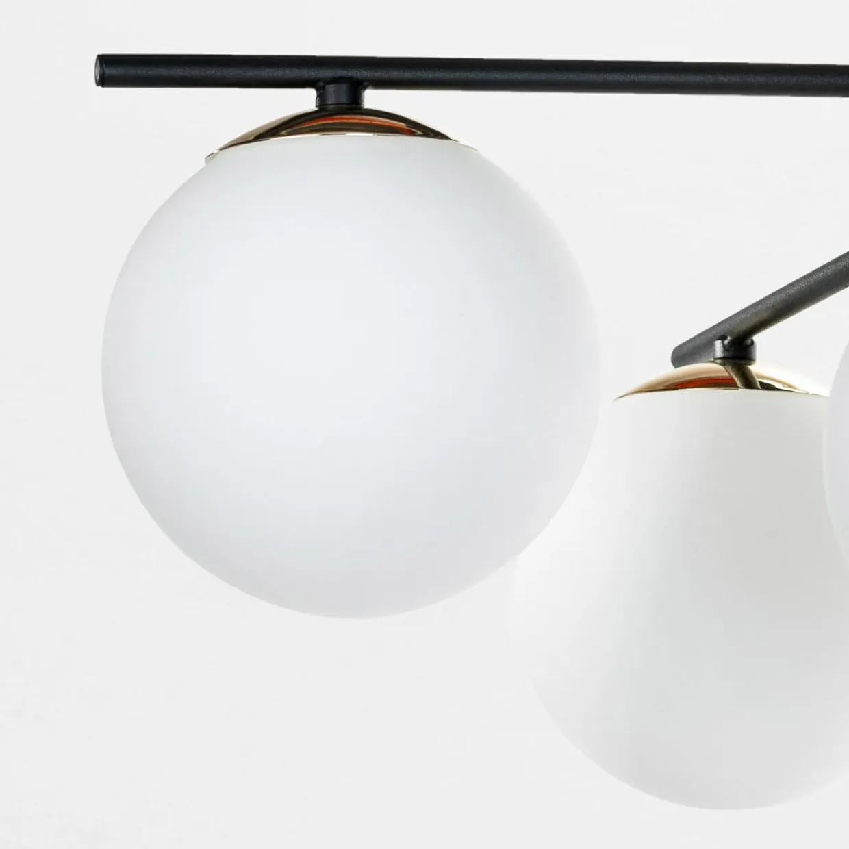 Lampa sufitowa kule 4-punktowa czarno-złota AURORA