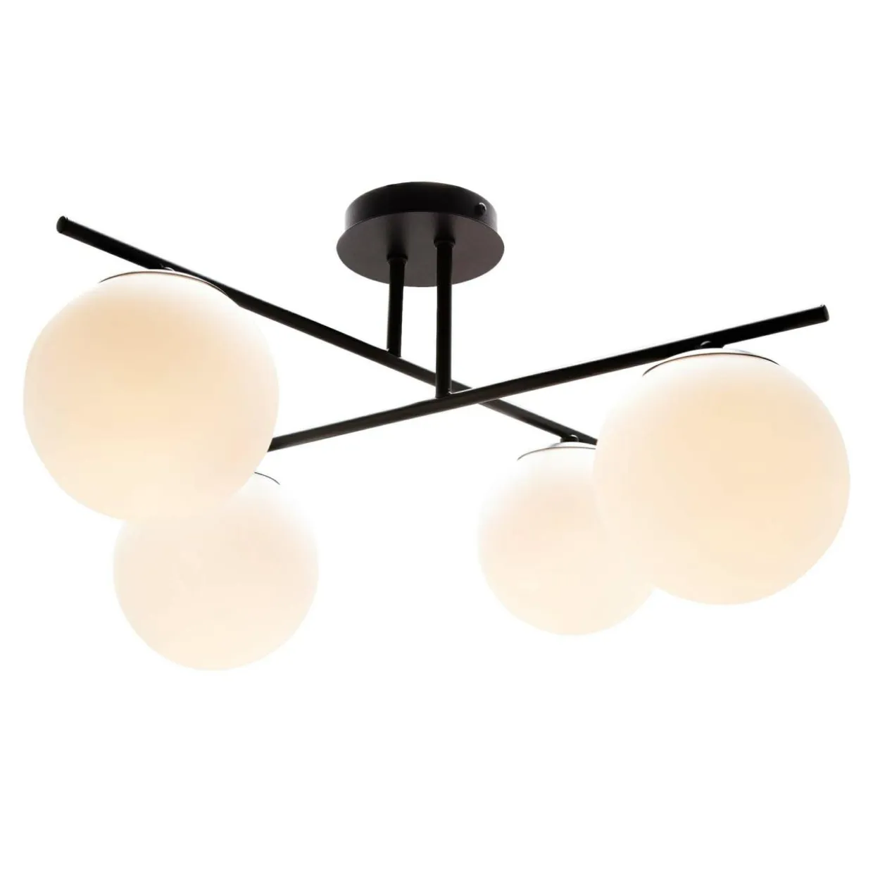 Lampa sufitowa kule 4-punktowa czarna AURORA