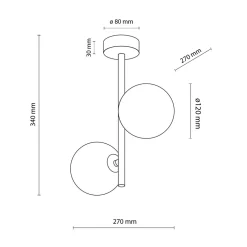 Lampa sufitowa kule złota ESTERA II