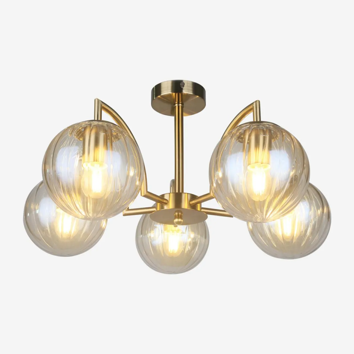 Lampa sufitowa kule złota TORA 5