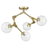 Lampa sufitowa kule złota DEIMOS