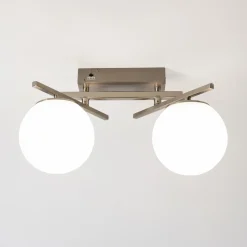 Lampa sufitowa LED 2 klosze kule NEBULA