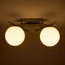 Lampa sufitowa LED 2 klosze kule NEBULA