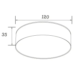 Lampa sufitowa LED barwa ciepła 3000K złota SOLARI 12 cm