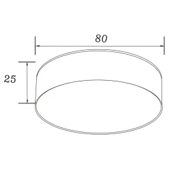 Lampa sufitowa LED barwa neutralna 4000K biała SOLARI 8 cm