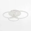 Lampa sufitowa LED biała chrom LUNAR z pilotem