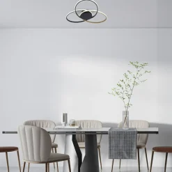 Lampa sufitowa LED BOLD czarno-złota