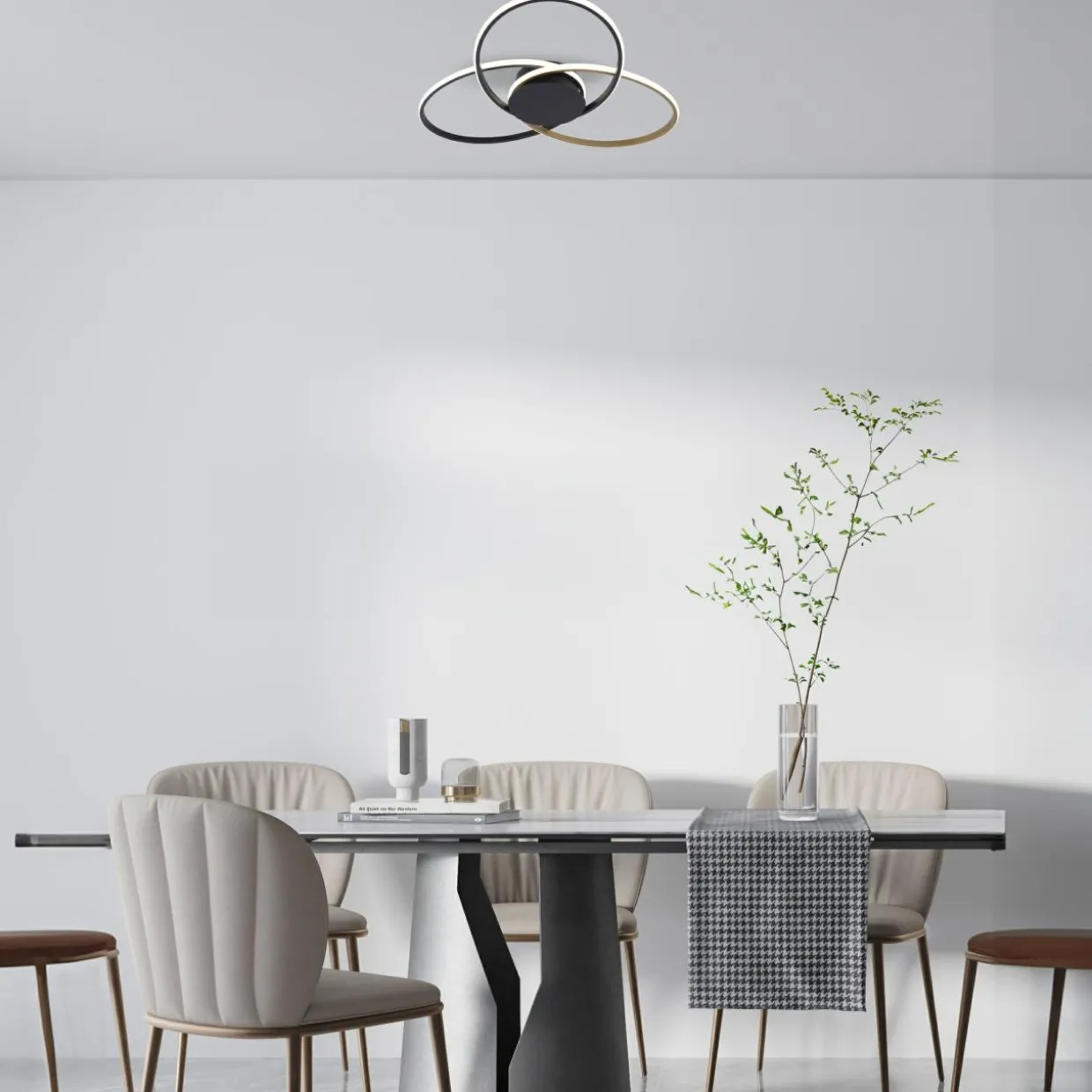 Lampa sufitowa LED BOLD czarno-złota