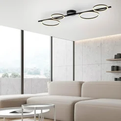 Lampa sufitowa LED czarna MINI RITUS