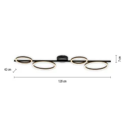 Lampa sufitowa LED czarna MINI RITUS