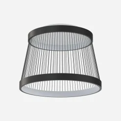 Lampa sufitowa LED czarna BALU z pilotem