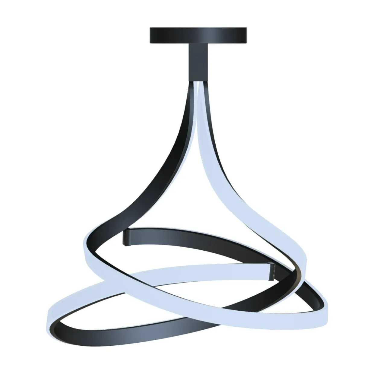 Lampa sufitowa LED czarna VISO 60 cm