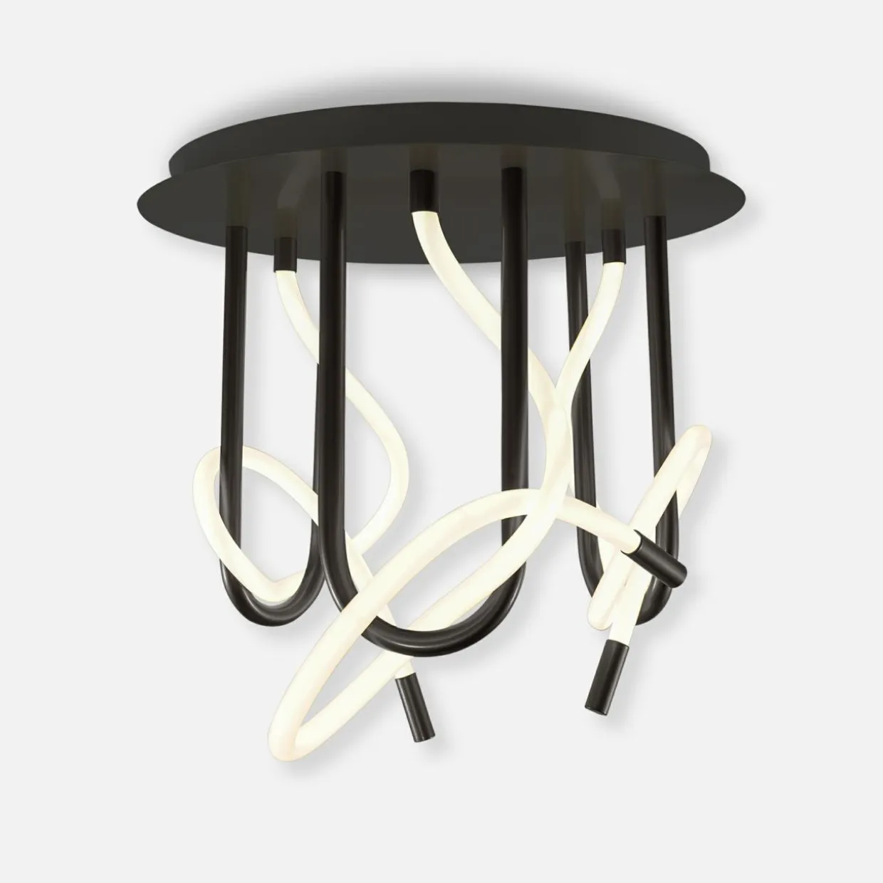 Lampa sufitowa LED czarna BALBO 50 cm