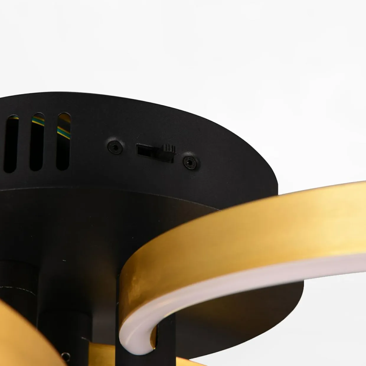 Lampa sufitowa LED czarno-złota CARUSO