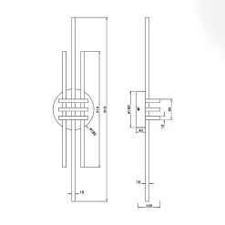 Lampa sufitowa LED czarno-złota CINTO