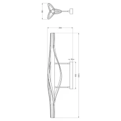 Lampa sufitowa LED drewniana czarna BAEZ