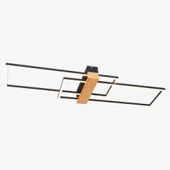 Lampa sufitowa LED geometryczna drewno sosnowe MINAR 90 cm