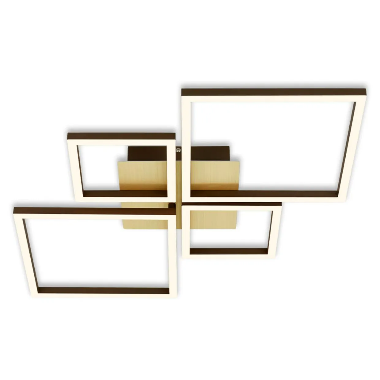 Lampa sufitowa LED obrotowa złoto brązowa FRAME 75 cm