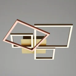 Lampa sufitowa LED obrotowa złoto brązowa FRAME 75 cm