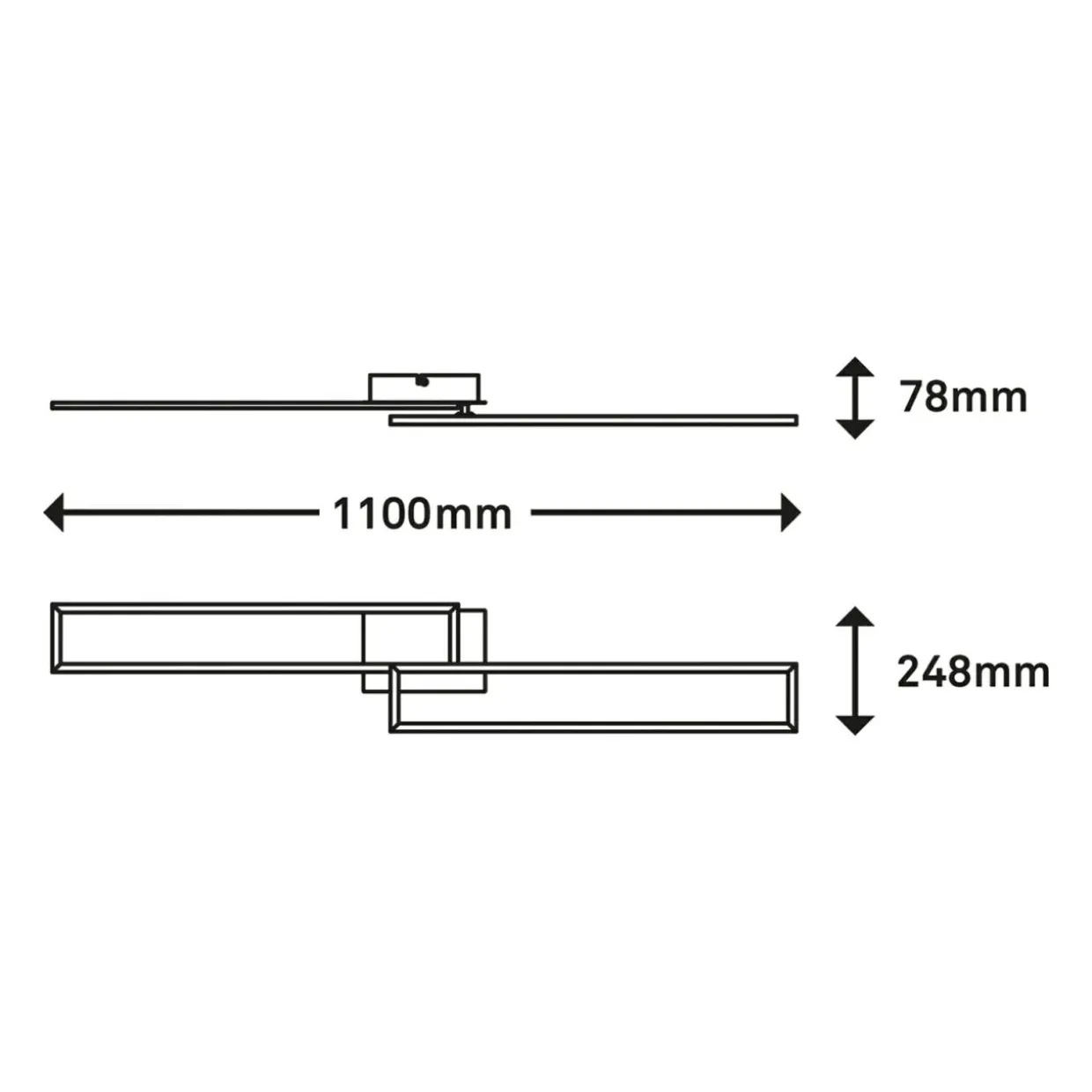 Lampa sufitowa LED obrotowa złoto brązowa FRAME 110 cm