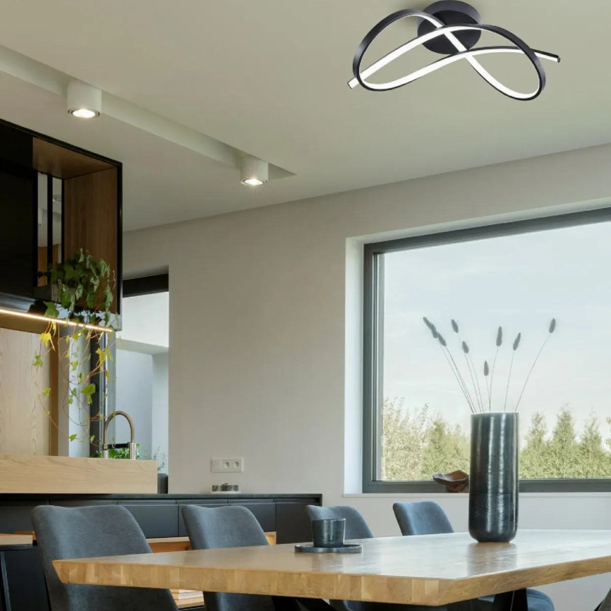 Lampa sufitowa LED PAUL czarna