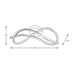 Lampa sufitowa LED PAUL czarna