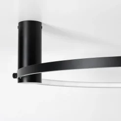 Lampa sufitowa LED pierścieniowa czarna HORIK 60 cm