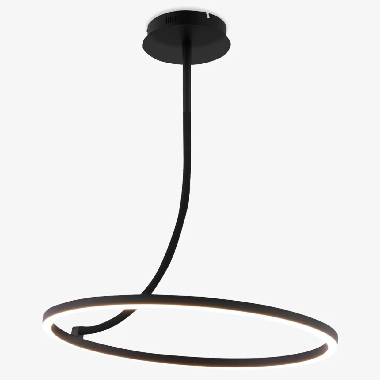 Lampa sufitowa LED pierścieniowa czarna CORIT