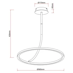 Lampa sufitowa LED pierścieniowa czarna CORIT