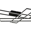 Lampa sufitowa LED ramka czarna CORSO z pilotem