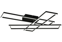 Lampa sufitowa LED ramka czarna CORSO z pilotem