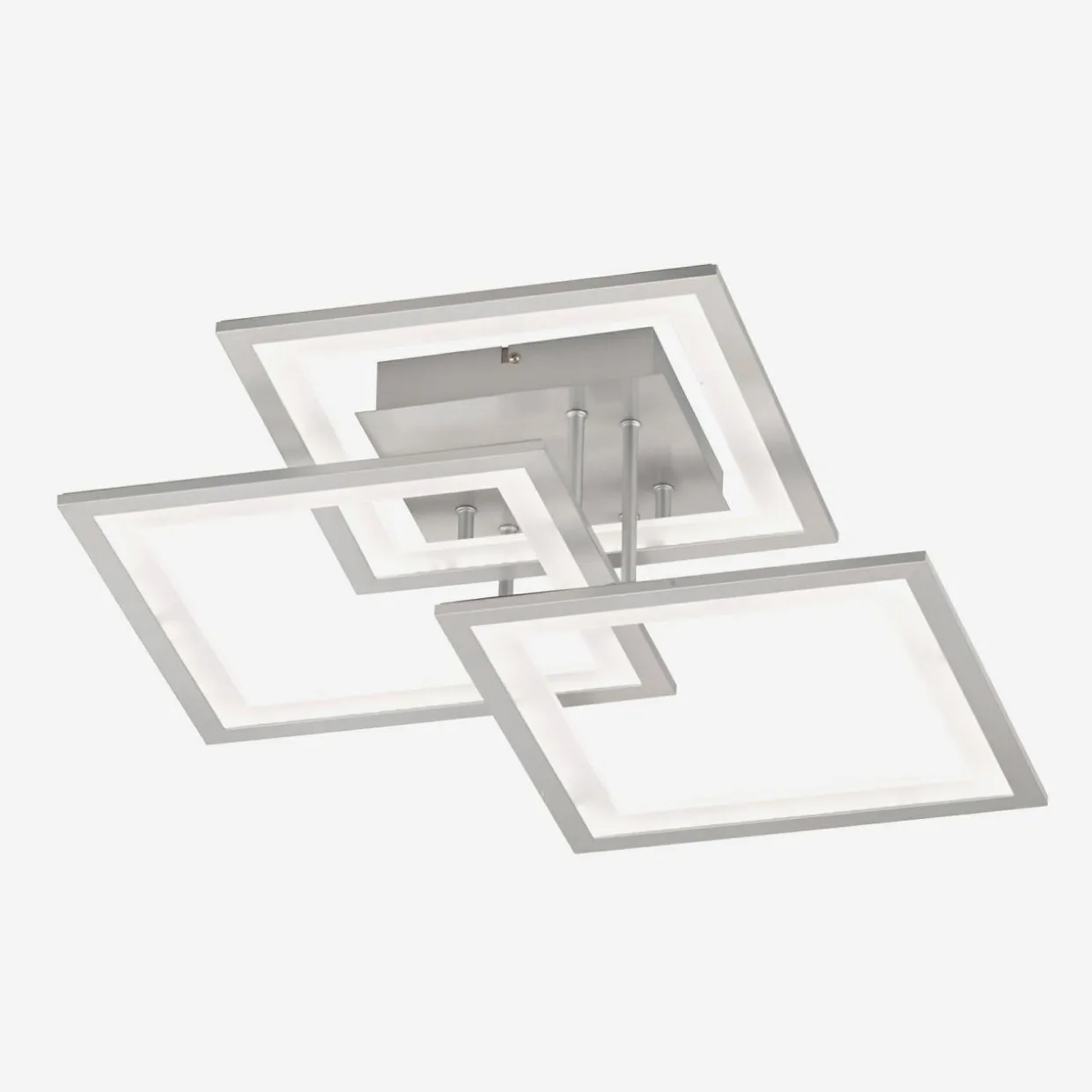 Lampa sufitowa LED ramka srebrna MODESTO