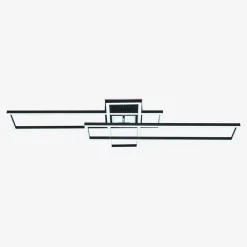 Lampa sufitowa LED ramka czarna LUMENZ z pilotem