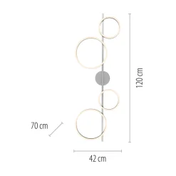 Lampa sufitowa LED srebrna MINI RITUS